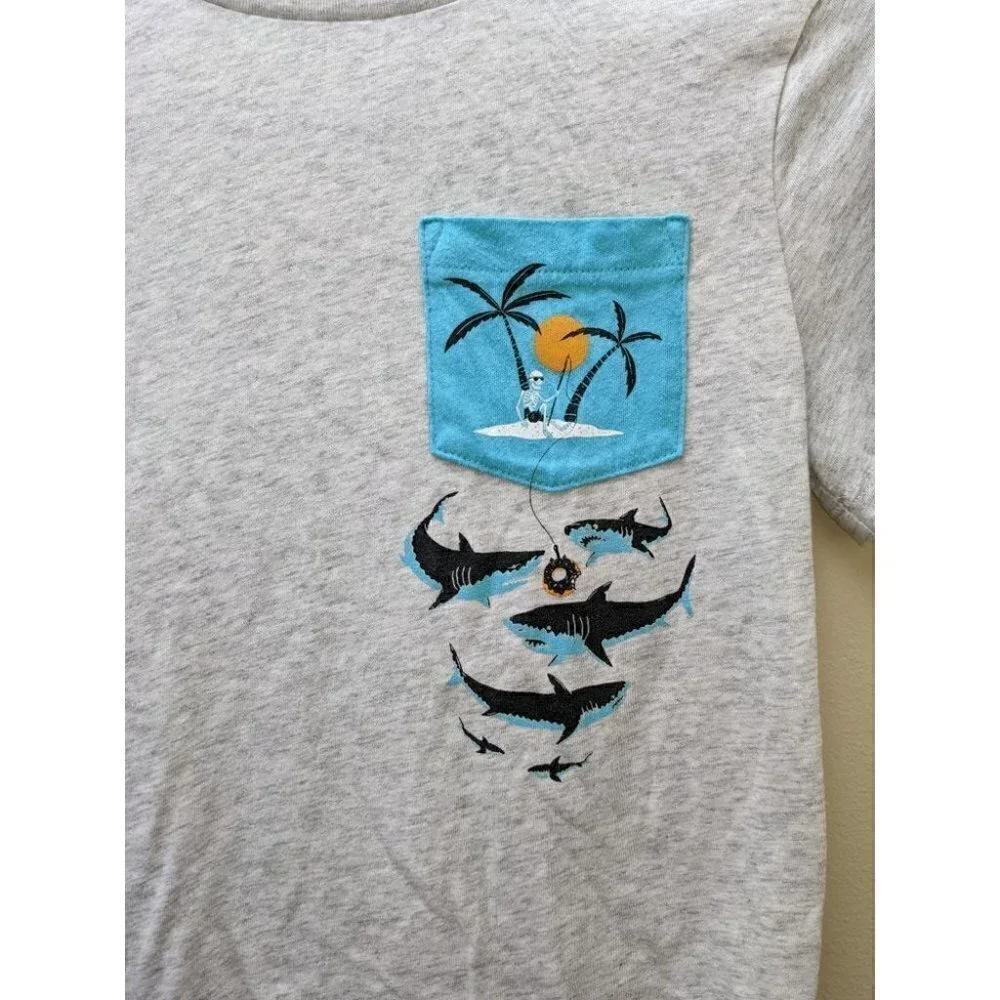 Old Navy Kids Medium(8) Gray T-Shirt